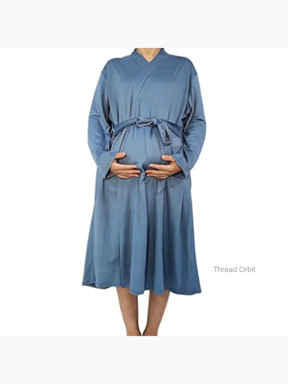 Maternity Robe with Matching Swaddle Blanket Set, Nursing Sleepwear, Soft Milk